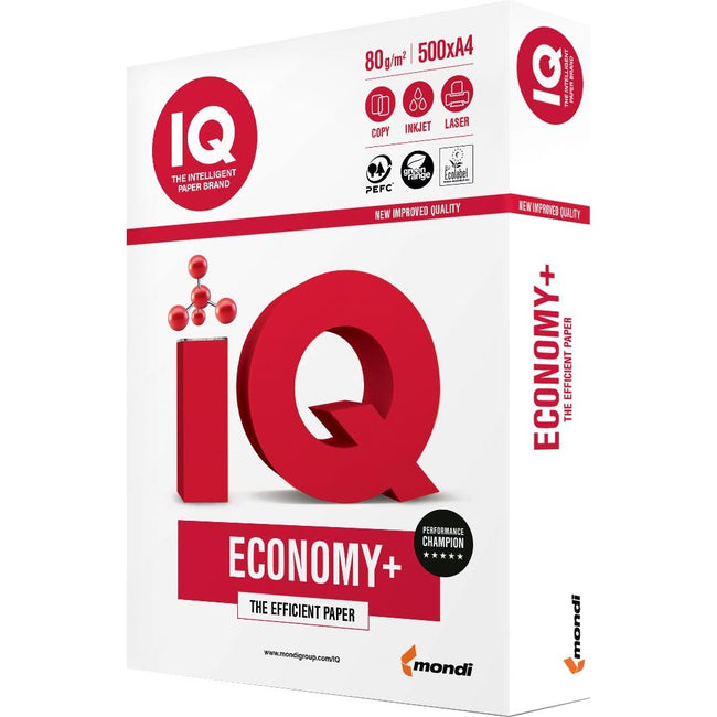 IQ - Economy+ Druckpapier ft A4, 80 g, Packung mit 500 Blatt