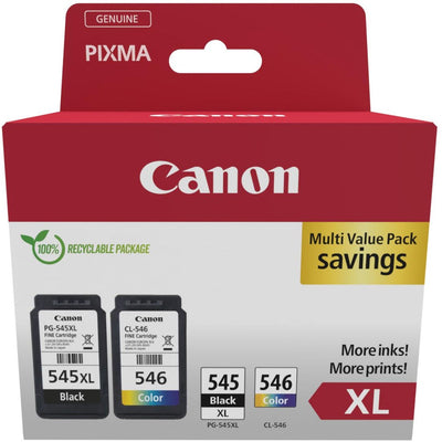 Canon - Foto-Vorteilspaket 1 x PG-545XL + 1 x CL-546XL, 300 400 Seiten, OEM 8286B012, 4 Farben
