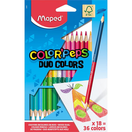 Maped - Buntstift Color'Peps Duo, Blister mit 18 Stück