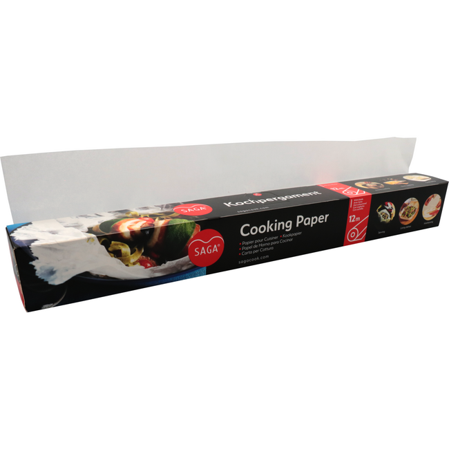Klika - Back- und Kochpapierrolle | 380 mm x 12 m | Silikonpapier | weiß | 24 Stück