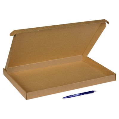 Klika - Briefkasten A4+ mit Klappe 370x260x28mm braun 50 Stück