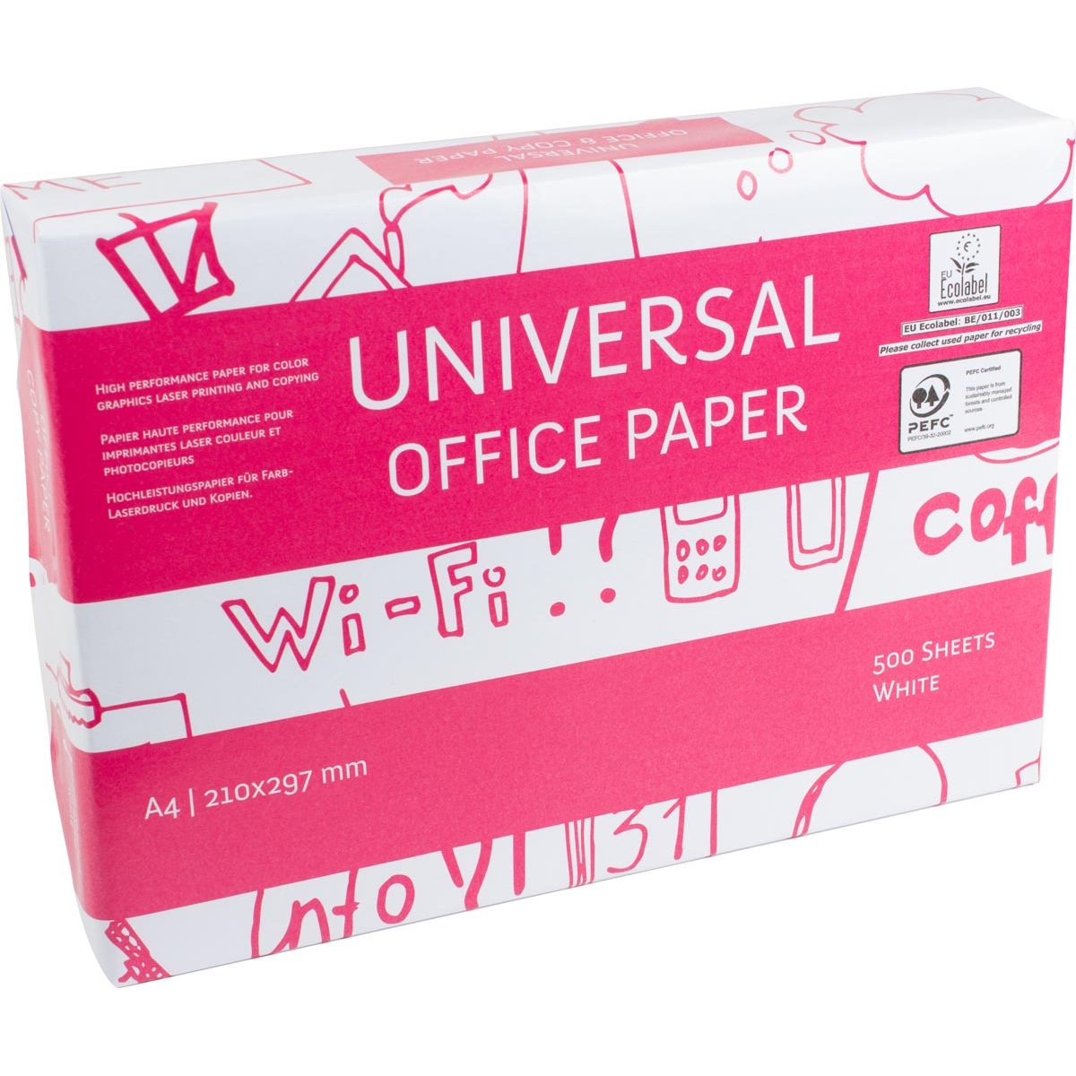 Weiße Box – Kopierpapier ft A4, 75 g, 160 CIE, Packung mit 500 Blatt