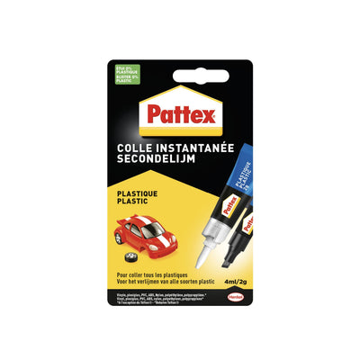 Pattex – Sekundenkleber, ganz aus Kunststoff, Tube 2 Gramm auf Blister | 12 Stück