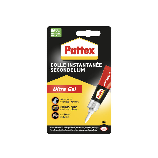 Pattex - Secondelijl Ultra Gel Tube 3gr Blister | 12 Stücke