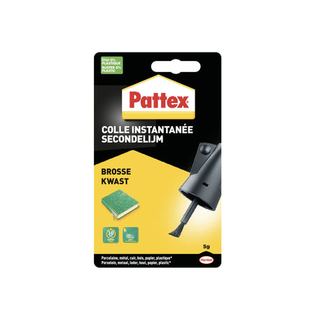 Pattex - Sekundenkleber mit Pinsel Flasche 5 Gramm im Blister | 12 Stück