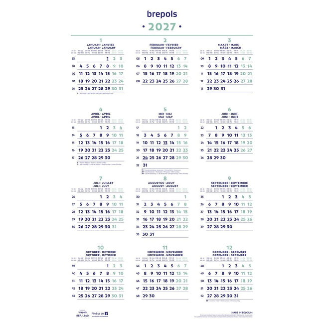 Brepols - Jahreskalender, 2026