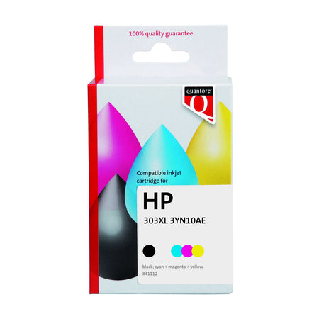 Quantore – Tintenpatronen-Alternative für 3YN10AE 303XL Schwarz + 3 Farben