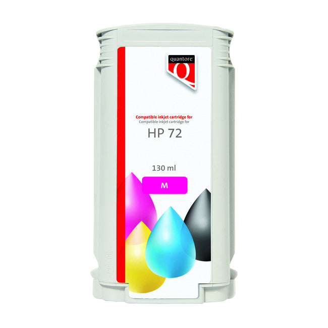 Quantore - Tintenpatronen-Alternative für 72 C9372A rot | 12 Stück