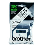 Brother - Labele P-touch M-K231 unlaminiert 12 mm Schwarz auf Weiß