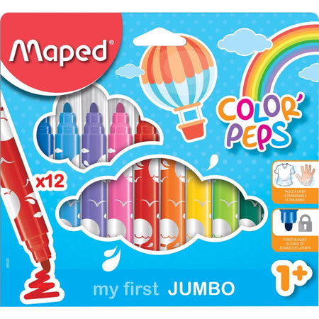 Maped - Filzstift Color'Peps Early Age, Karton mit 12 Stück, sortiert