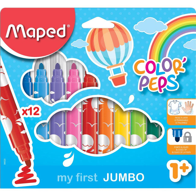 Maped - Filzstift Color'Peps Early Age, Karton mit 12 Stück, sortiert