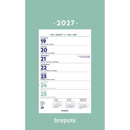 Brepols - Wandwochenkalender auf Schild, 2026