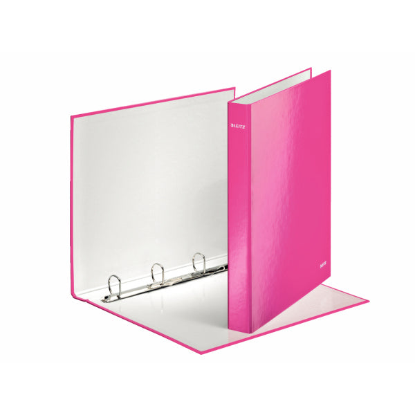 Leitz - Ringordner WOW A4 Maxi 4-Ring D-Mechanik 25mm rosa