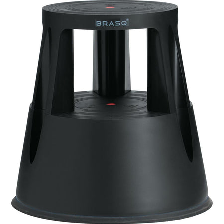 Brasq - Comfort Rollhocker, aus Kunststoff, schwarz