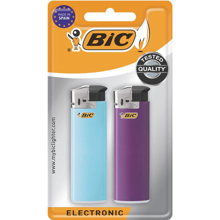 Elektronisches Feuerzeug Bic - Maxi, verschiedene Farben, Blister mit 2 Stück