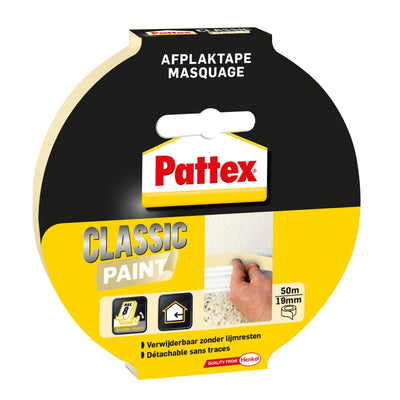 Pattex - Plakette Classic 19mmx50m creme | 12 Stück