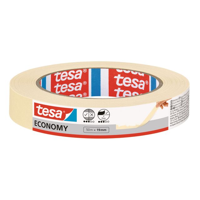 Tesa - Afplake® Economy 50mx19mm gelb | 16 Stück