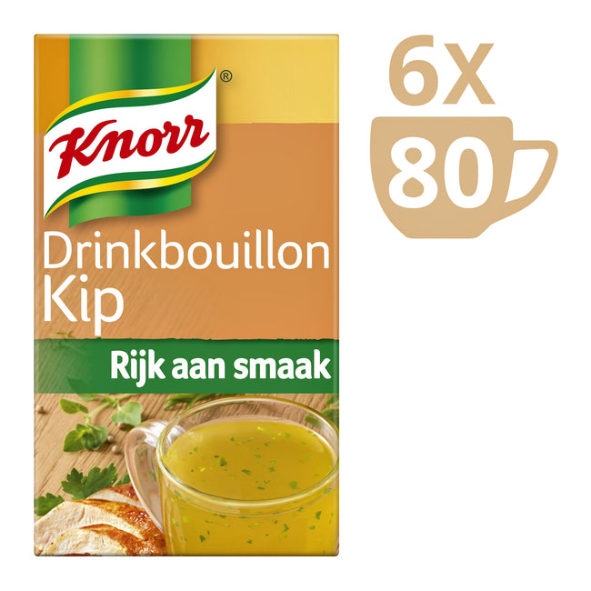 Knorr -  Drinkbouillon  kip tuinkruiden | 6 stuks