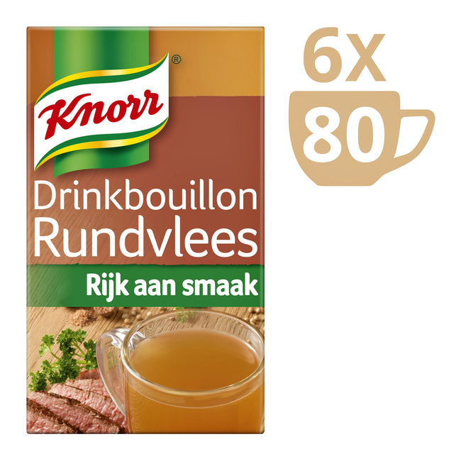 Knorr -  Drinkbouillon  rundvlees | 6 stuks