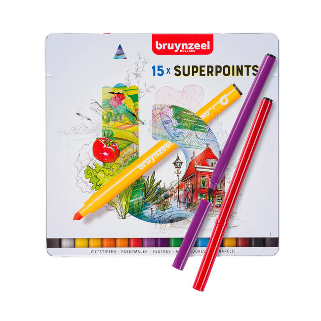 Bruynzeel -  Viltstift  creatives superpoints 15st ass