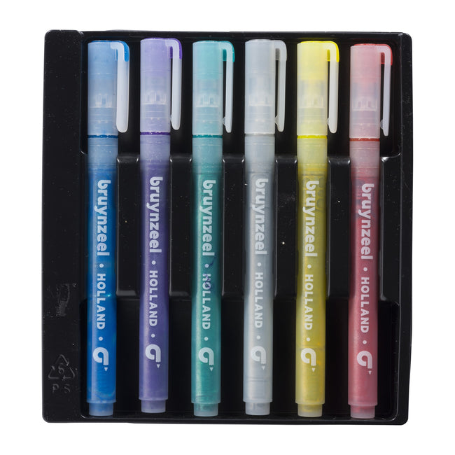 Bruynzeel -  Viltstift  kids 6st ass glitter