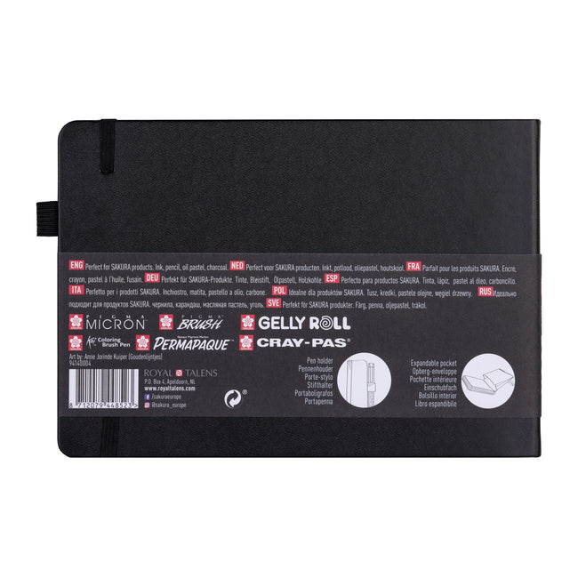 Sakura -  Schetsboek 80 witte vellen 210x148mm zwart | 5 stuks
