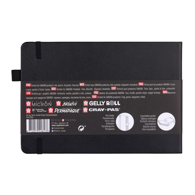 Sakura -  Schetsboek 80 zwarte vellen 210x148mm zwart | 5 stuks