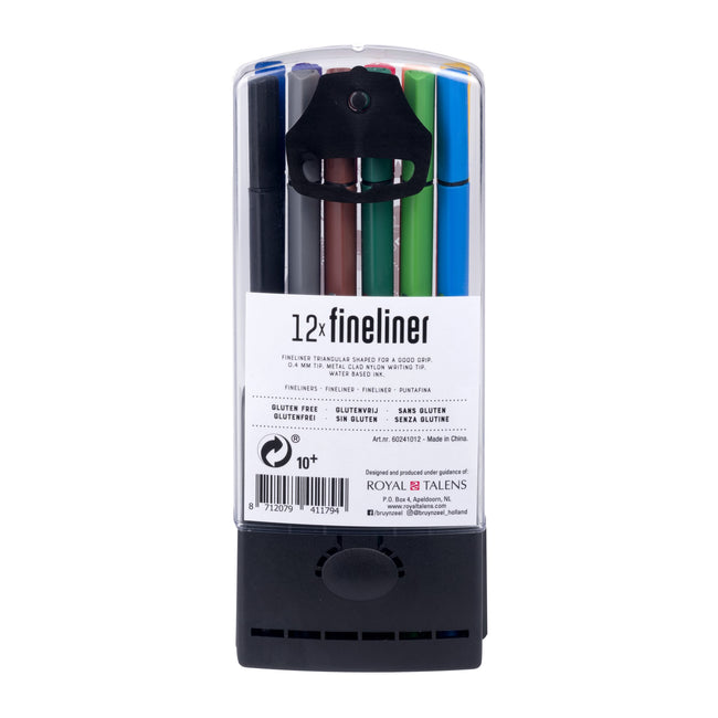 Bruynzeel -  Fineliner  teens 12st assorti | 4 stuks