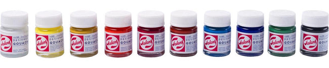 Talens -  plakkaatverf extra fijn 16 ml, set van 10 flacons (afbeelding 2)