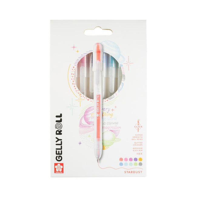 Sakura -  Gelschrijver gelly roll dust 10 kleuren | 6 stuks