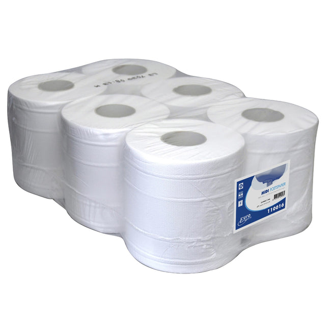 Cleaninq -  Poetspapier  m2 2laags 6x160m wit