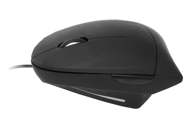 Quantore -  Muis ergonomisch bedraad usb-a zwart