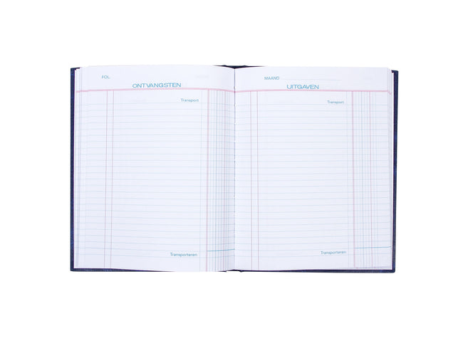 Quantore -  Kasboek qua 165x210mm 192blz 1 kolom blauw | 5 stuks