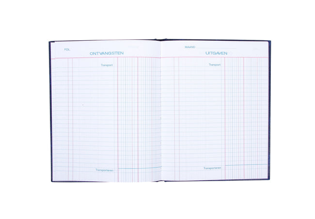 Quantore -  Kasboek qua 165x210mm 96blz 2 kolommen blauw | 5 stuks