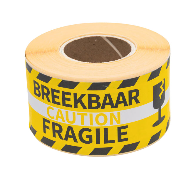 Rillprint -  Etiket fragile geel