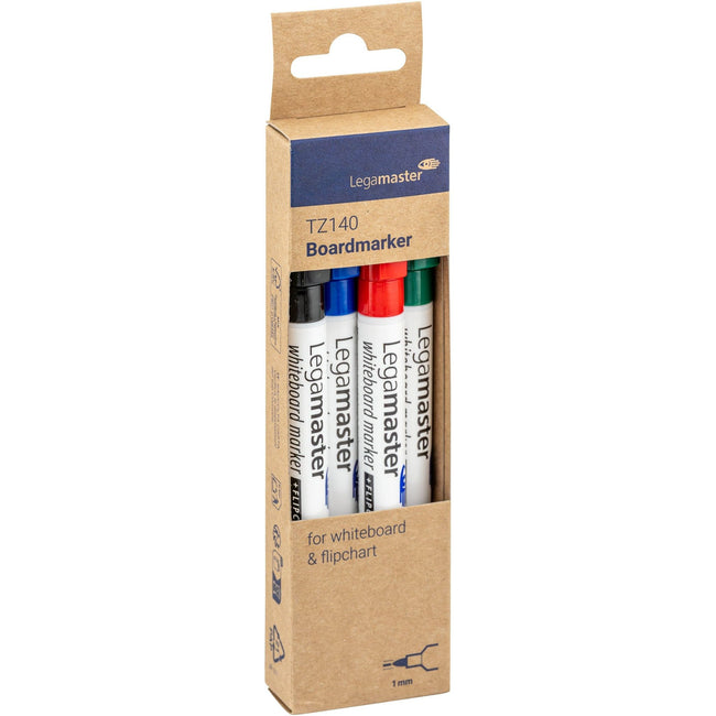 Legamaster -  Whiteboardmarker  tz140 1mm 4st ass