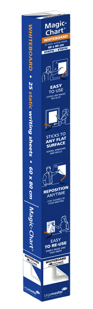 Legamaster -  Magic chart  whiteboard 600x800mm wt 25v