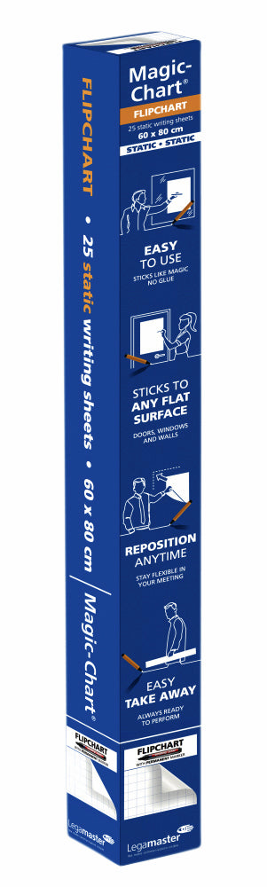 Legamaster -  Magic chart  flip 600x800mm wt ruit 25v | 4 stuks
