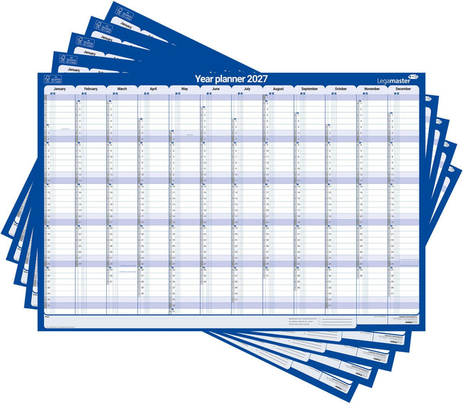 Legamaster -  Jaarplanner 2027 lm 1 persoon 90x60cm horizontaal