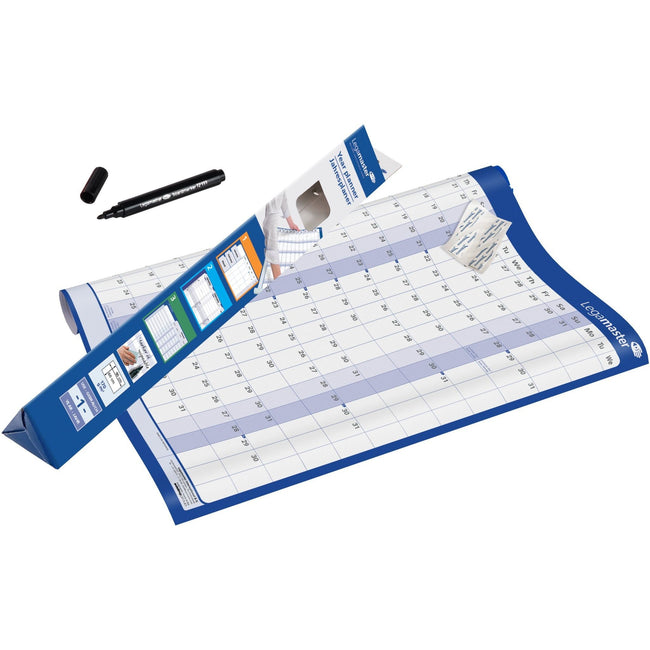 Legamaster -  Jaarpl27 lm 90x60cm hor gelamineerd en oprolbaal | 20 stuks