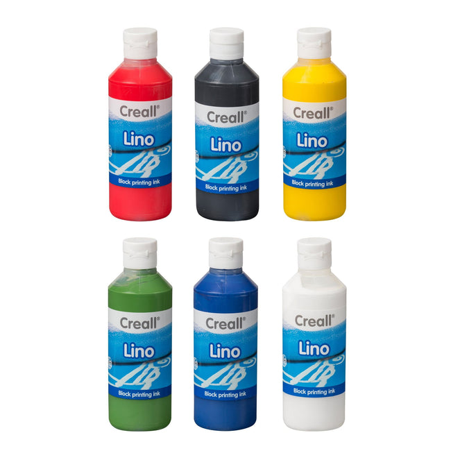 Creall -  Linoleumverf  lino zwart 250ml | 6 stuks