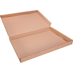 Klika -  Vouwdoos, golfkarton, 430x310x40mm, vaste deksel, bruin, 25 stuks (afbeelding 2)