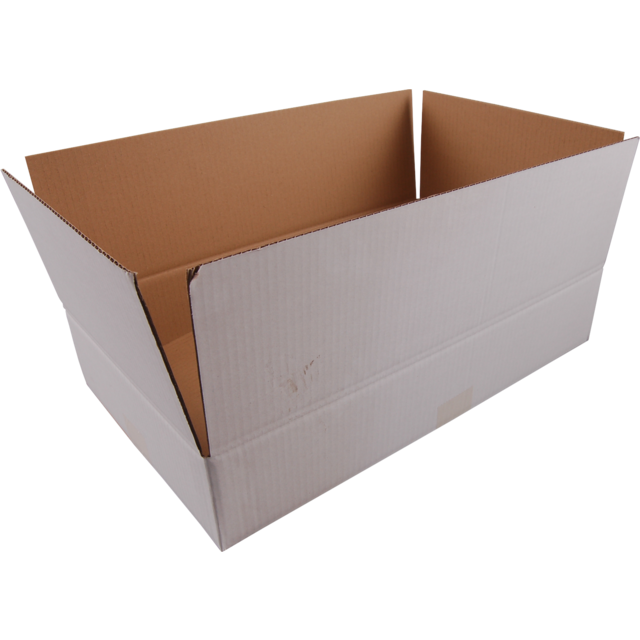 Klika -  Amerikaanse vouwdoos, golfkarton, 400x300x215mm, enkele golf, PFC, wit, 25 stuks