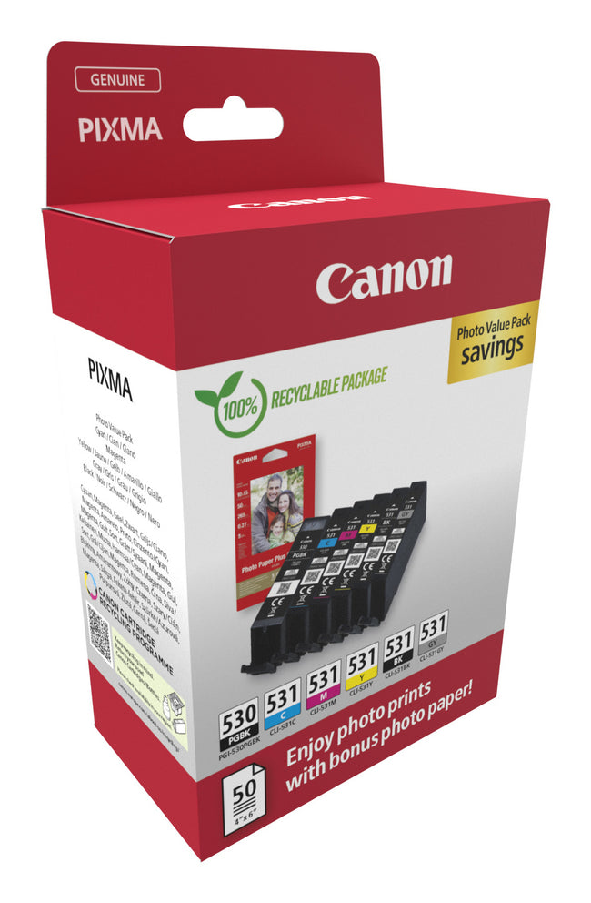 Canon -  Inktcartridge  pgi-530 cli531 2xzwart+4 kleur