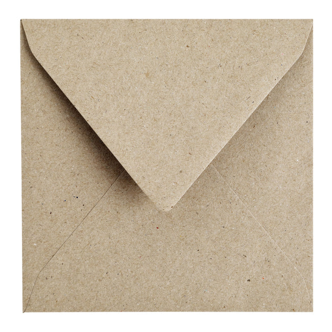 Papicolor -  Envelop  140x140mm kraft grijs