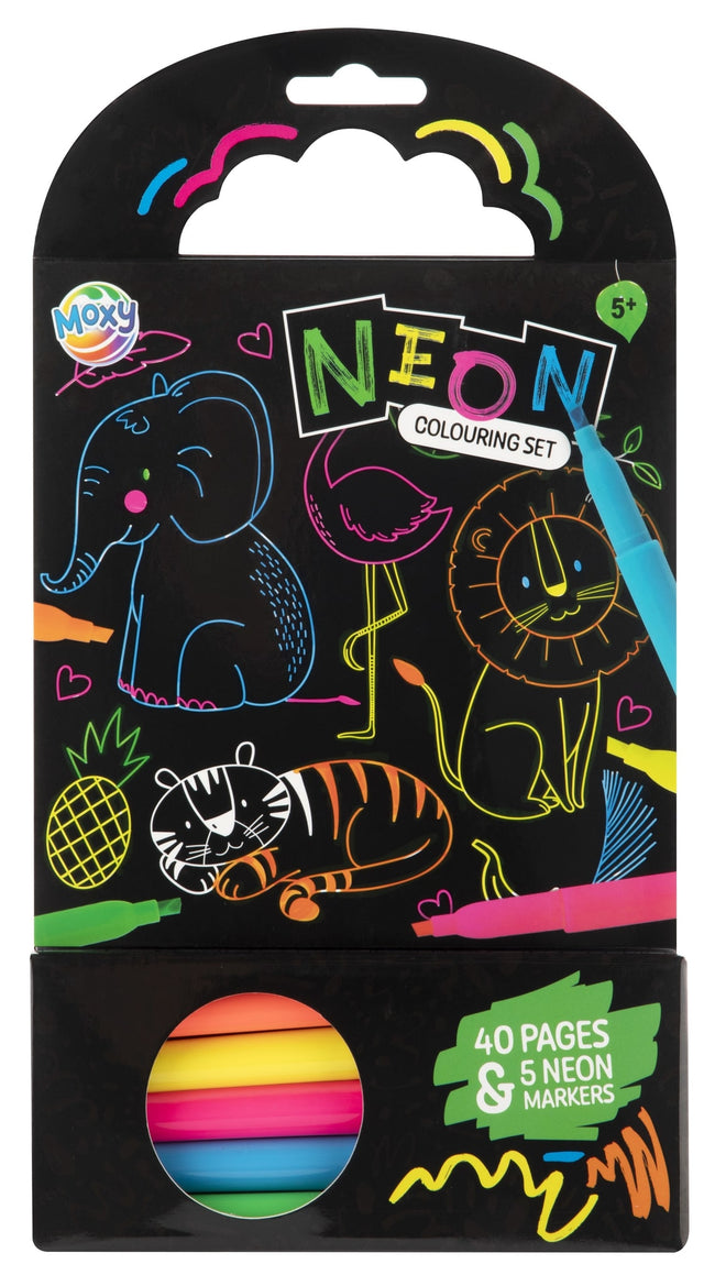 Office -  Colouring book 15x15 cm 40 sheets 5 neon markers