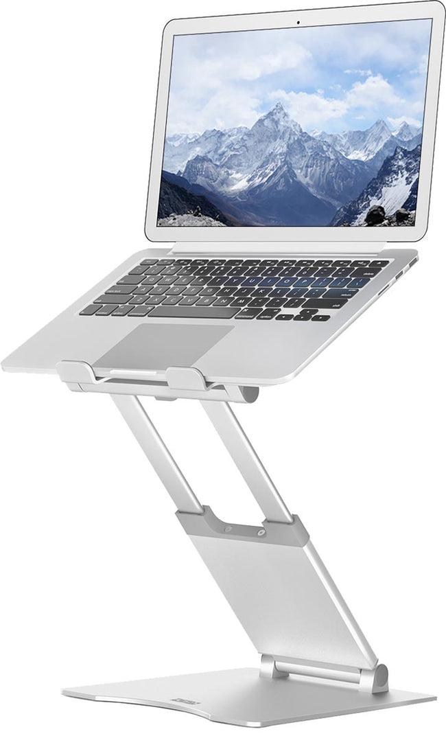 Desq -  telescopische laptopstandaard voor laptops tot 17 inch, zilver (afbeelding 2)