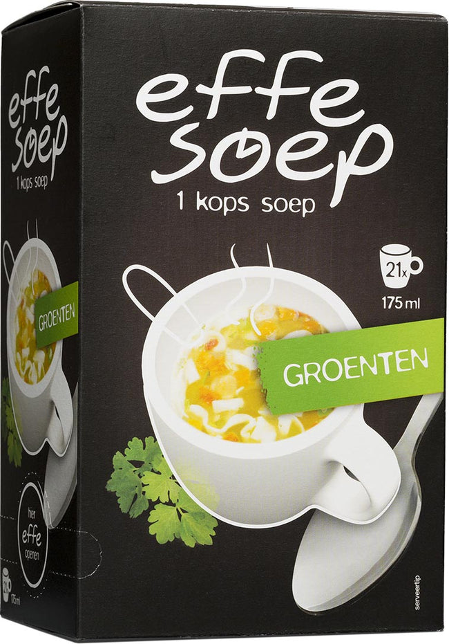 Effe soep -   1-kops, groenten, 175 ml, doos van 21 zakjes
