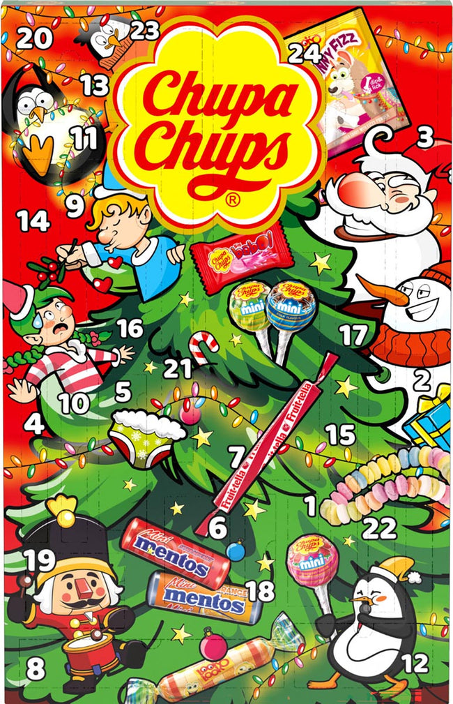 Chupa Chups -   snoep adventskalender, doos van 180 gram