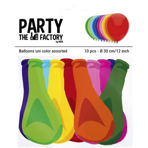 Haza - Ballon uni 30cm 10 Stück sortiert